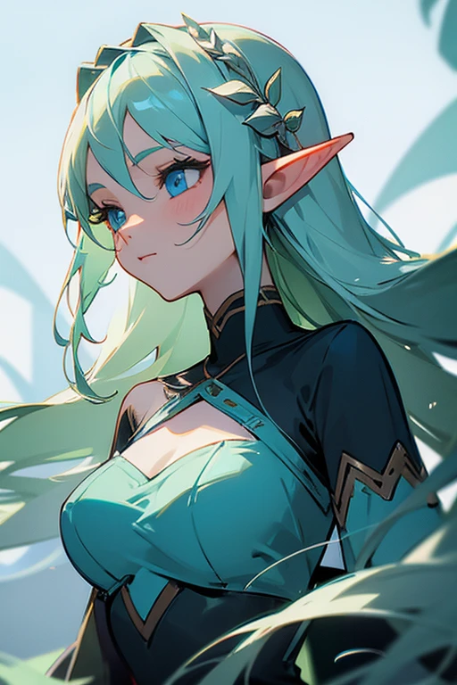 Serene waifu of elf pokémon from nordic mythology 