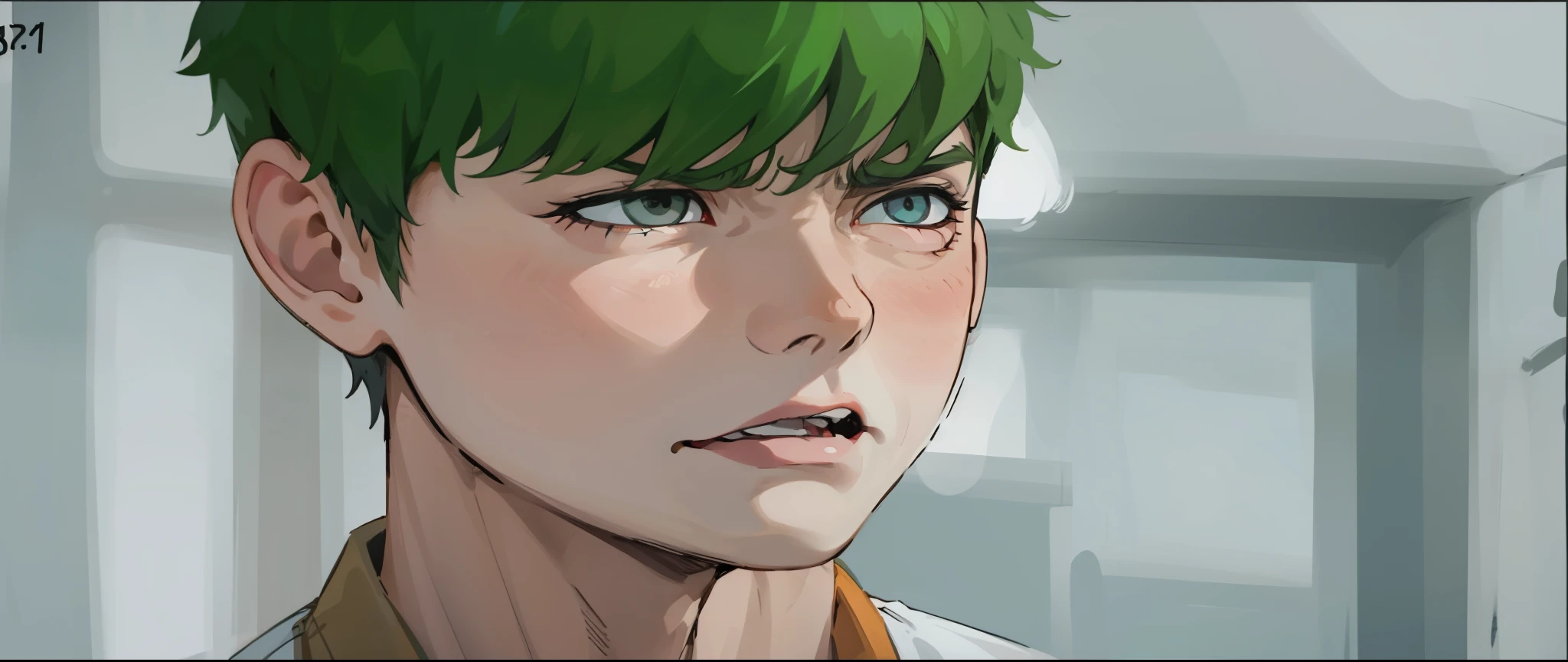 young man is angry and speaks with anger