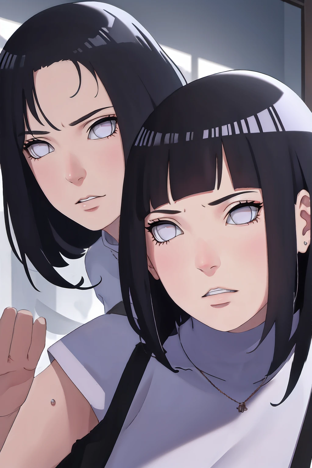 (best quality,4k,highres,masterpiece:1.2), (ultra-detailed), (realistic,photorealistic,photo-realistic:1.37), (HDR,UHD), (portrait), (vivid colors), (long legs), (clearly elongated face), (beautiful detailed eyes), (beautiful detailed lips), (extremely detailed eyes and face), (long eyelashes), (sharp focus), (physically-based rendering), (black long hair, flowing in the wind), (torn clothing), (powerful kick in mid-air, mid-air kick), (intense), (dojo background, background), (Chunin exams setting), (dynamic pose), (fierce expression), (motion blur), (stylish), (slender figure), (anime inspired), (glowing lights), (dramatic), (contrasting colors), (mysterious ambiance), (action-packed scene), (unique style), (eye-catching), (dashing), (evocative), (expressive), (intriguing atmosphere), (wet minidres), (dinamic poses), (short hair)