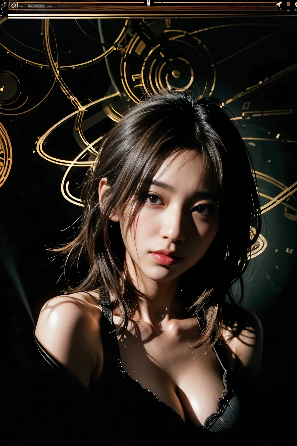 (masterpiece, best quality:1.2), (8k uhd, 16k, 32k, ultra high res), (photorealistic:1.37), (RAW photo), ultimate-realistic, ultimate-realistic details, ultimate-realistic texture, ultimate-intricate details, ultimate-realistic lighting, ultimate-realistic shadow, japanese girl, ultimate-cute face, ultimate-RAW skin, ultimate-realistic eyes, (mechanical:1.4),  (armor), full body, wide shot