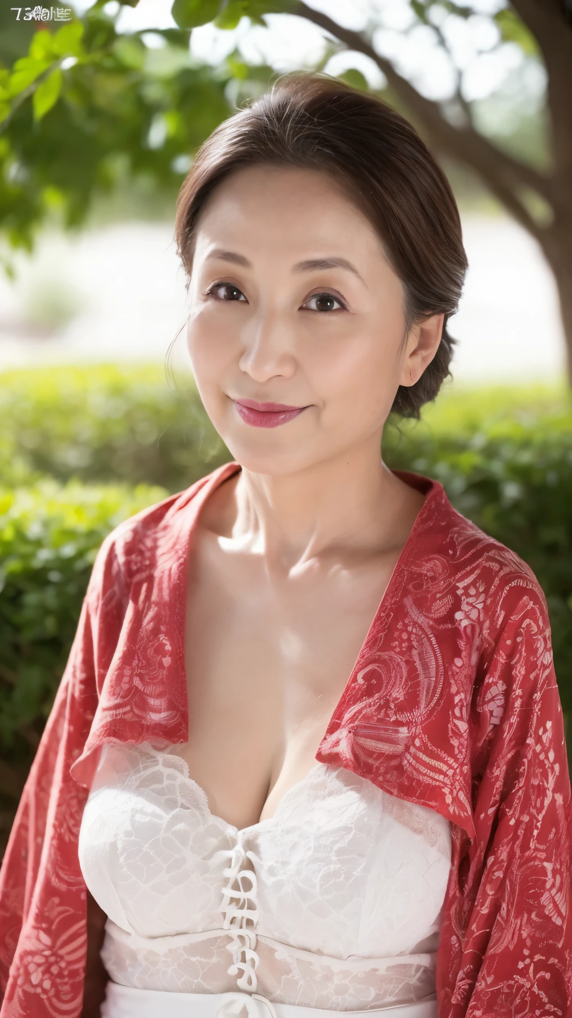 (Mid-range close-up:1.3), (Realistic:1.3), (RAW Photos), (alone), Sharp focus, In detail, high quality, High resolution,Remove Background, gravure, From the chest up, Red lips, Old face, early summer clothes, 最high quality, Very detailed, Realistic, Very detailed肌, Perfect human body depiction, Alluring, (1 Japanese Mature), (alone), 120 years old, Late Elderly, Old woman, Flashy makeup, Large Breasts, Mature female politician, Glamour, Whitening skin, Chromo White Skin, View your viewers,