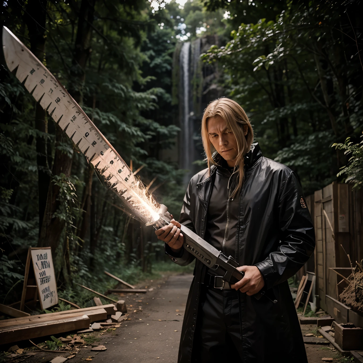 personagem de anime makima de chainsawman segurando uma arma escrito deep six
