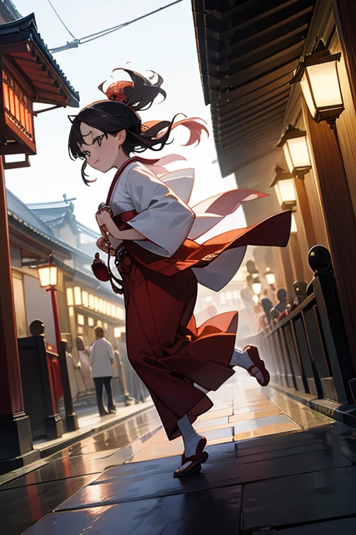 Many beautiful maikos are being chased by foreign tourists in Gion, Kyoto.