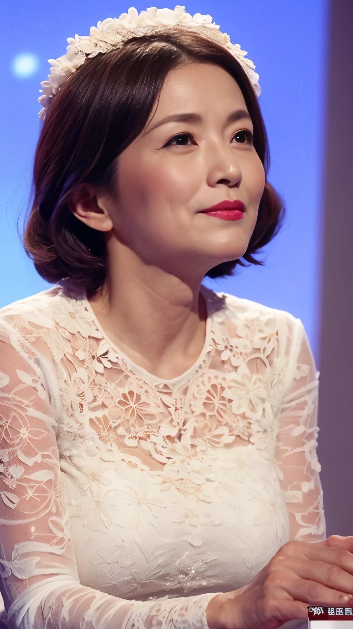 Mid-range close-up, (((alone))), Older mature woman, Pure white background, gravure, Look forward, ((Center your face on the screen)), Depict lips accurately,Red lips, Flashy makeup, From the chest up, Tabletop, highest quality, Very detailed, Realistic, Very detailed細なスキン, Perfect Anatomy, (1 Japanese Mature), (positive), 100 years old, Huge breasts, Mature female politician, Glamour, sexy, Pure white skin, Looking at the audience,