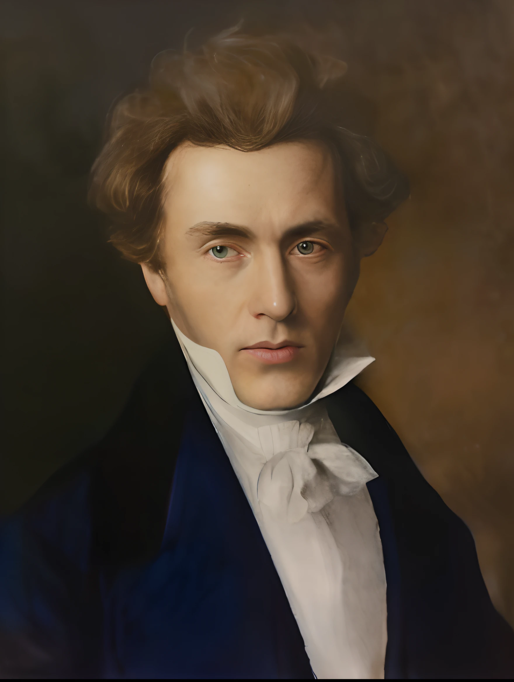 Soren Kierkegaard, foto colorida, atencioso,, imagem real, philosopher
