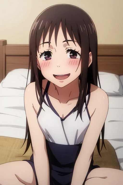 ((highest quality)), ((masterpiece)), (be familiar with), Perfect Face, indoor, Bedroom, Watching the audience,
One woman, Origami,
Open Mouth, Ecstatic expression, blush, smile,
Small breasts, Flat Chest, Young Girl, , , Girl,
Long Hair, Long Hair,
Leg spread,