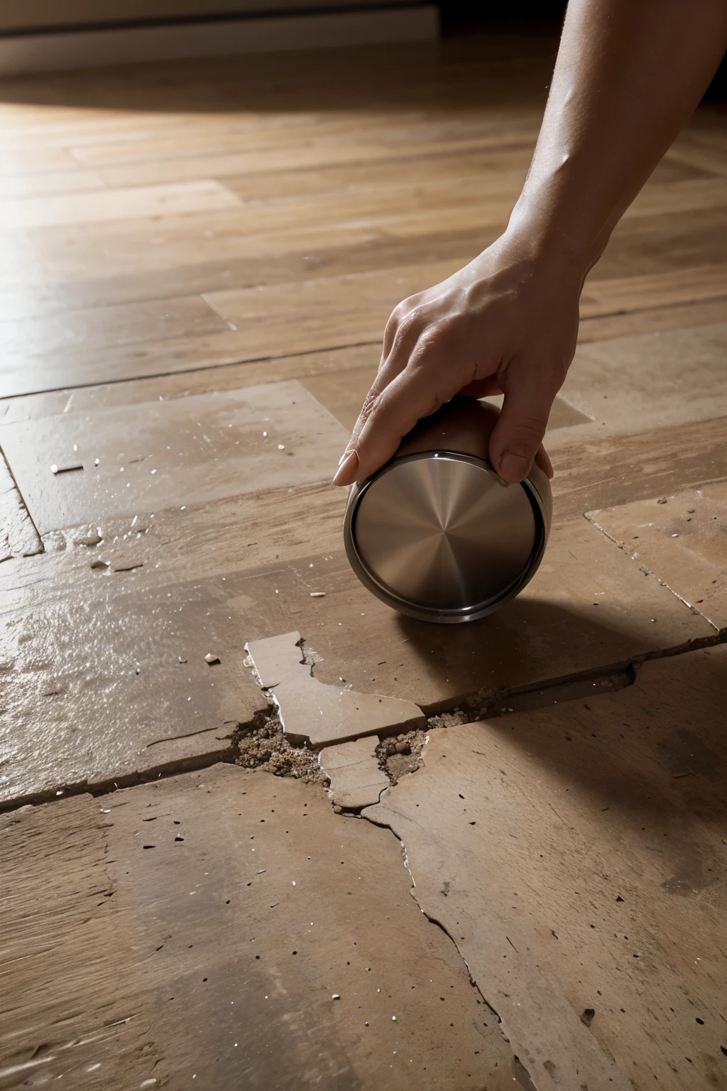 pan breaking the floor
