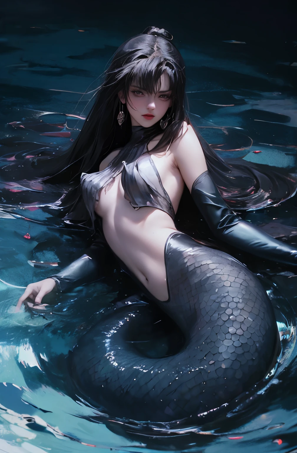 dark mermaid, erotic mermaid 