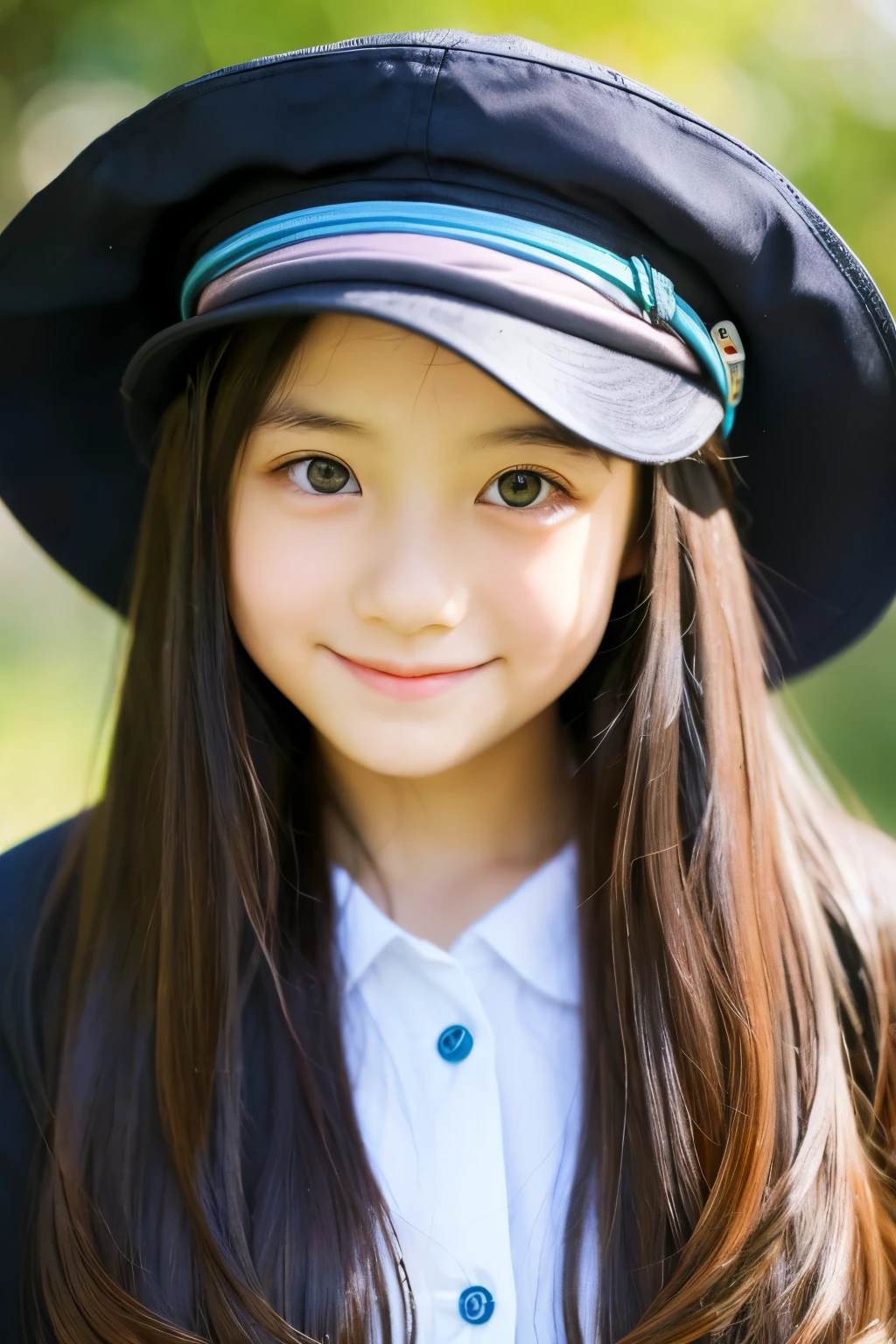 。smile、Beautiful eyes、Beautiful colored clothes、hat