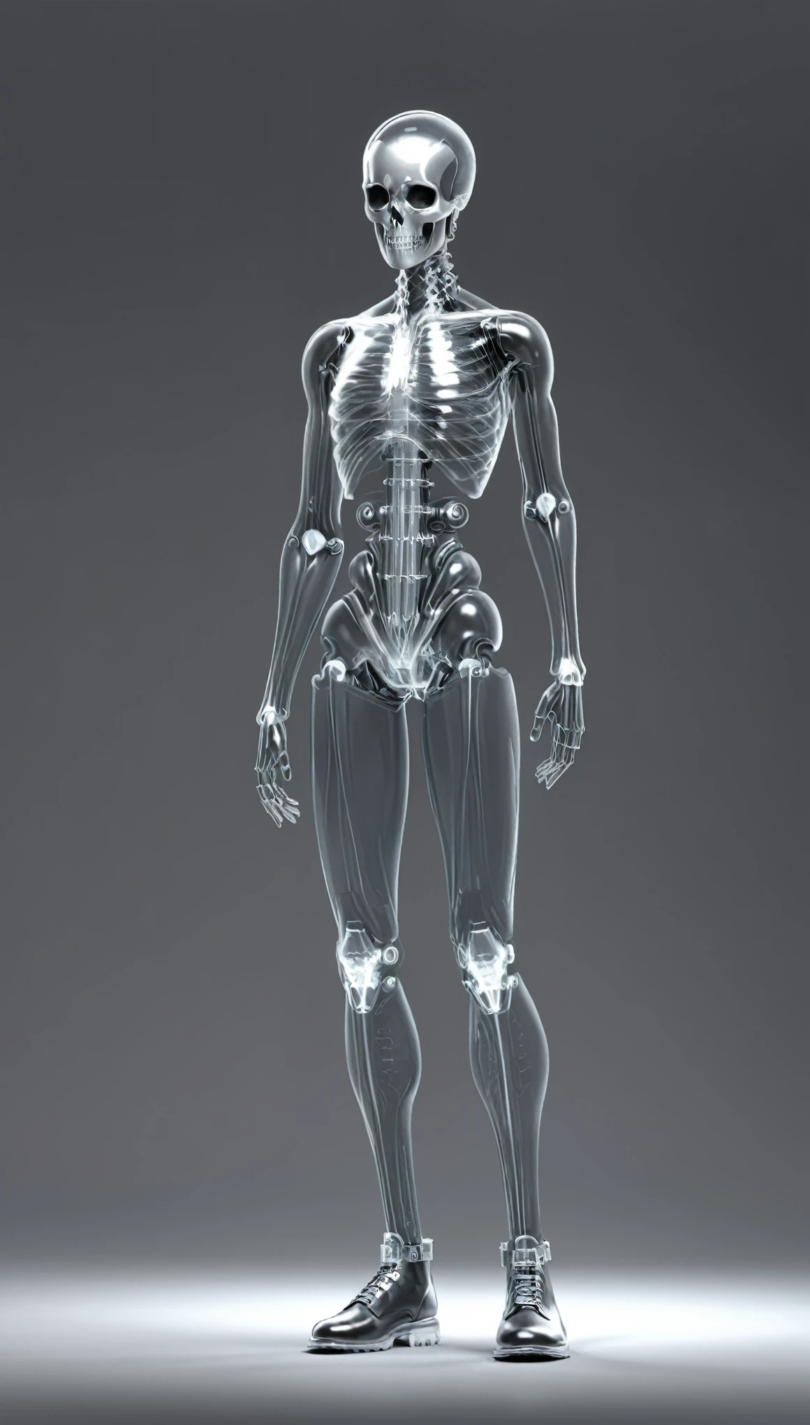 in style of Nick Veasey, Concept character design,3D