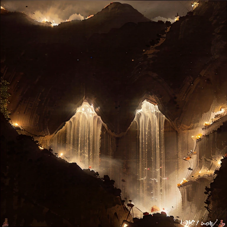 Kawah gunung dengan lumpur panas