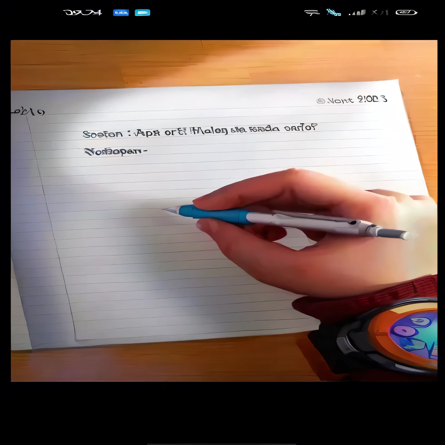 someone is writing a note on a piece of paper with a pen, pixar art 3d, ideal pixar character, as a pixar character, animation film, erak note, animated movie, depicted as a pixar character, realistic cartoon, photorealistic disney, pixar movie screenshot, anato finnstark. pixar, 3 d cartoon, captura, animation pixar style