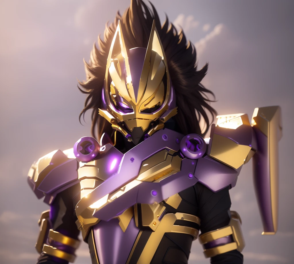 The color changes to gold and purple，Some gold and purple（Ensure its layering and armor texture，Gold as the main color）