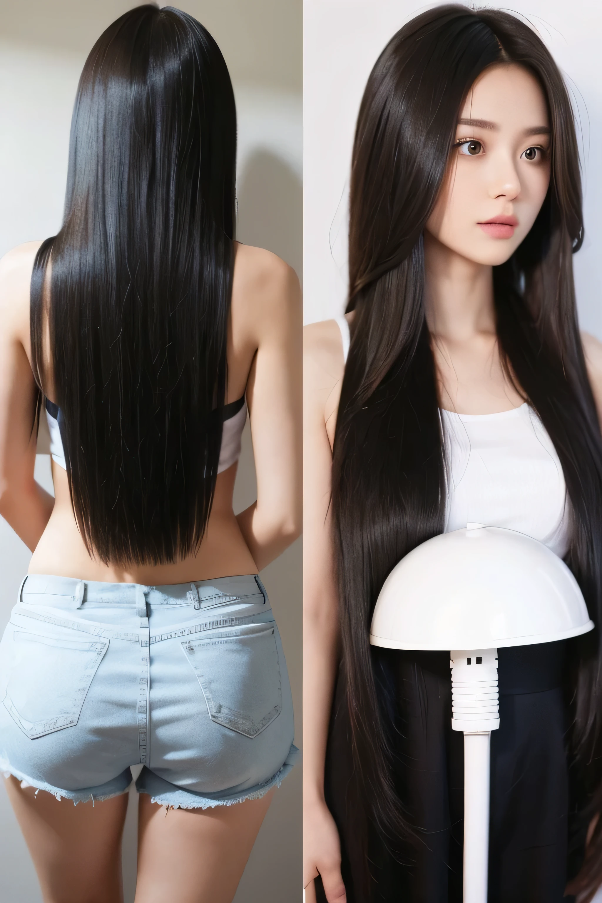 Front and back angle,Girl’s hair,long hair,Beautiful hair,Straight hair,Beautiful hair