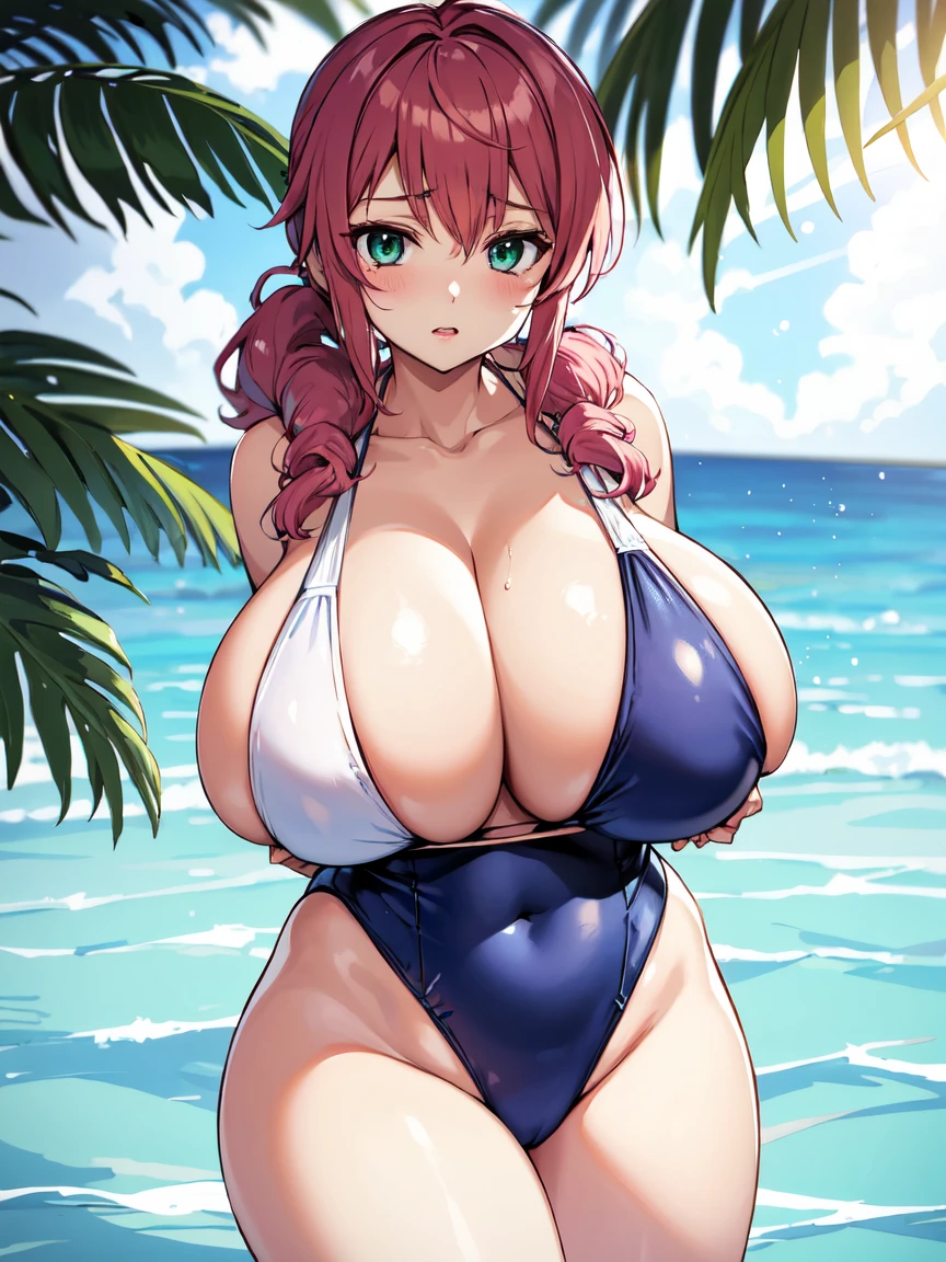 masterpiece,top-quality,feldt grace,heroine of gundam 00,1girl,solo,pink hair,ponytail,wavy hair,outside splash hair,green eyes,beauty,very huge breasts,narrow waist,bust size is 120cm over,crying,sexy,soaked,seductive anime girl, oppai, biomechanical oppai,oppai proportions,Both hands are tied behind their backs and restrained,show oppai,put both hands behind her back,too much exposure swimsuit,micro bikini,swimsuit only,too much exposure swimsuit,micro bikini,swimsuit only,bust size is 120cm over,bust size is 120cm over,too much exposure swimsuit,micro bikini,swimsuit only,Both hands are tied behind their backs and restrained,show oppai,put both hands behind her back,show oppai,put both hands behind her backvery huge breasts,very huge breasts,bust size is 120cm over,too much exposure swimsuit,micro bikini,swimsuit only,Both hands are tied behind their backs and restrained,show oppai,very huge breasts,bust size is 120cm over,too much exposure swimsuit,micro bikini,swimsuit only,Both hands are tied behind their backs and restrained,show oppai,very huge breasts,where water collects,let your hair down,let your hair down,very huge breasts,bust size is 120cm over,too much exposure swimsuit,micro bikini,swimsuit only,Both hands are tied behind their backs and restrained,show oppai,very huge breasts,bust size is 120cm over,too much exposure swimsuit,micro bikini,swimsuit only,Both hands are tied behind their backs and restrained,show oppai