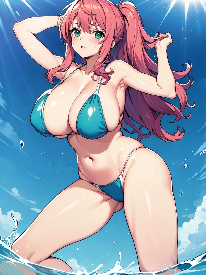 masterpiece,top-quality,feldt grace,heroine of gundam 00,1girl,solo,pink hair,ponytail,wavy hair,outside splash hair,green eyes,beauty,very huge breasts,narrow waist,bust size is 120cm over,crying,sexy,soaked,seductive anime girl, oppai, biomechanical oppai,oppai proportions,Both hands are tied behind their backs and restrained,show oppai,put both hands behind her back,too much exposure swimsuit,micro bikini,swimsuit only,too much exposure swimsuit,micro bikini,swimsuit only,bust size is 120cm over,bust size is 120cm over,too much exposure swimsuit,micro bikini,swimsuit only,Both hands are tied behind their backs and restrained,show oppai,put both hands behind her back,show oppai,put both hands behind her backvery huge breasts,very huge breasts,bust size is 120cm over,too much exposure swimsuit,micro bikini,swimsuit only,Both hands are tied behind their backs and restrained,show oppai,very huge breasts,bust size is 120cm over,too much exposure swimsuit,micro bikini,swimsuit only,Both hands are tied behind their backs and restrained,show oppai,very huge breasts,where water collects,let your hair down,let your hair down,very huge breasts,bust size is 120cm over,too much exposure swimsuit,micro bikini,swimsuit only,Both hands are tied behind their backs and restrained,show oppai,very huge breasts,bust size is 120cm over,too much exposure swimsuit,micro bikini,swimsuit only,Both hands are tied behind their backs and restrained,show oppai
