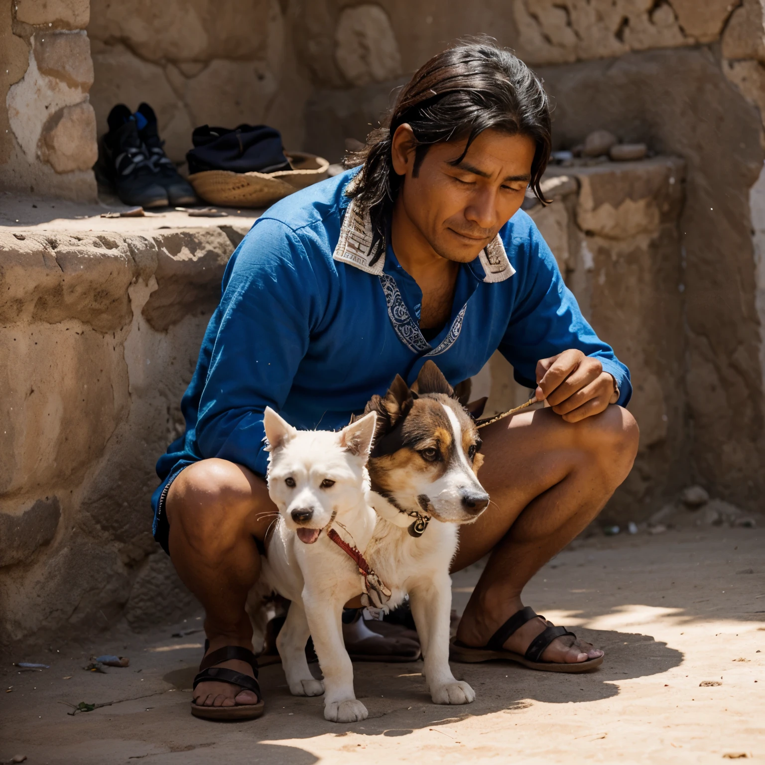 Man from Chilca who tamed the dog, Peru