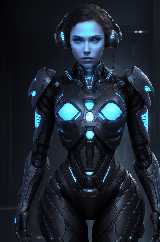 Human Artificial Intelligence, StarCraft, Miss, 1 Girl , Tight clothing, See-through clothes, full-body shot