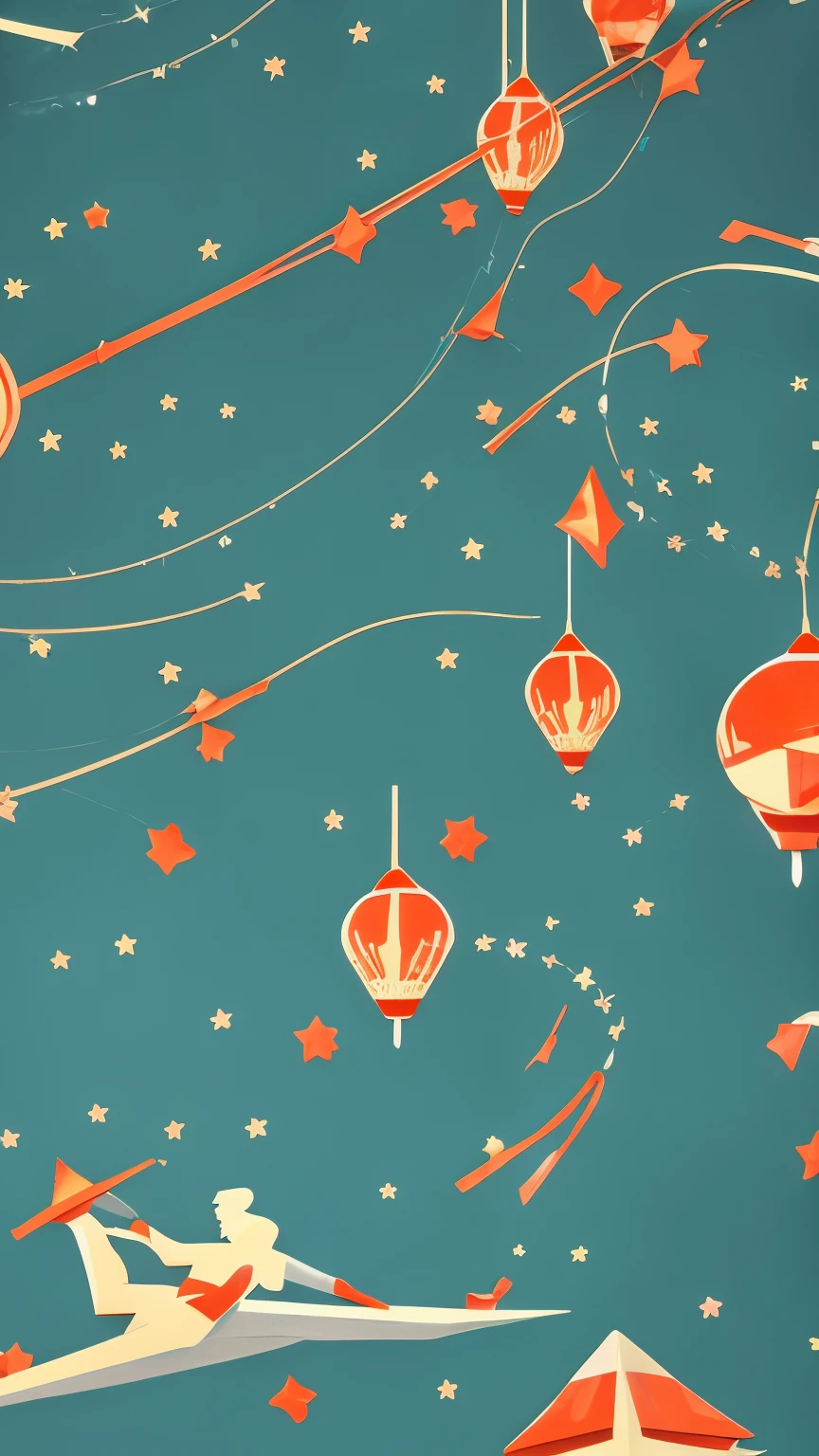 best quality, super fine, 16k, incredibly absurdres, extremely detailed, delicate and dynamic, high voltage power lines and pylons, tightrope walkers, human figures, lush tallgrass, red crescent moon, night sky, exploding and luminous shooting stars