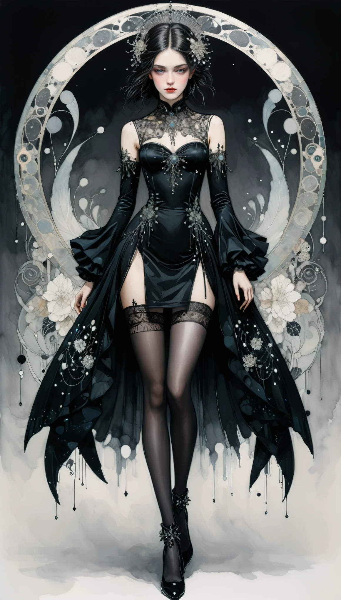 crouching down、puddle、Wet、Opening leg-shaped legs、opens legs、Lace panties(8K、top-quality:1.2)、(masuter piece:1.37)、(a picture、Photorealsitic:1.37)、 full body Esbian, (Perfect body:1.1)、(art nouveau:1.25), Maximalism artstyle,neon theme,suprematism,beautiful detailed flower, beautiful detailed eyes,hyper detailed,flower,hyper quality,,eyes,flower and hair is same color,beautifuly color,face,her hair is becoming flower, flower,hair,flower,butterfly,,1girlkawaii,,high details, high quality,back light,hair and clothes is flower,upper body ,high quality,hair with body ,webbed dress, upper body, flower leg, flower hands,body with flower, flower with clothes , dress with flower, , light particles,black background, Hair with flower,small breast with flower,floating hair with flower,floating1girl,small breast, marbling with hair and clothes, looking at viewer,original,arm down, cutting, black background, flower forground, hair with flower,highres, hair with flower,hair with flower ,hair, wavy hair ,diffusion lighting, abstract,Butterfly with body, flower with hair, her hair is flower,big top sleeves, floating,pupils, [[hair over one eye]],dark