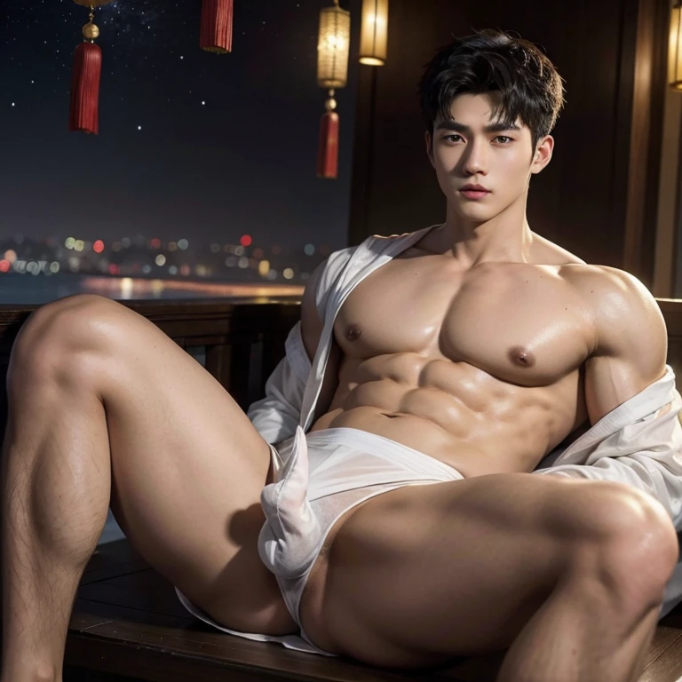 Chinese Men God, Mythology, Chinese odyssy, Handsome , Topless, Muscles Athlete body, Full Frame, Sexy,tanned skin,  Professional Lighting, , Chinese Heaven Background,  smooth skin color, Hanfu Warrior, Hanfu God, Hanfu Male, Hanfu Nobel, Seduce, Sex Appeals,  mess curly hair, Alafard man shirtless   , muscular body,super handsome,  manly, detailed face,  manly chin, manly jawline, inspirite by Zhang Han, Cai Xukun, Kim Do-young, Inspired by Bian Shoumin, Inspired by Xiao Yuncong, yihao ren, yanjun cheng, jinyiwei, inspired by Huang Gongwang, xintong chen,trasparent wet Jacket,  white sexy thong , white g string bikini ,transparent see through underwear, nice shape bulge form, the dick shape bulge, wet cloth, nice juicy butts, bare butts, open legs, Tattoo chest,  tattoo hands,  tattoo arms,  tattoo belly, clear studio light, night ancient chinese Buddhism temple background,  detailed background, fantasy themed,  super long big dick masturbate, correct good shape dick,  Chinese themed, the best resolution, 8k, Ultra fullHD, look at the viewer,  catching eyes,
