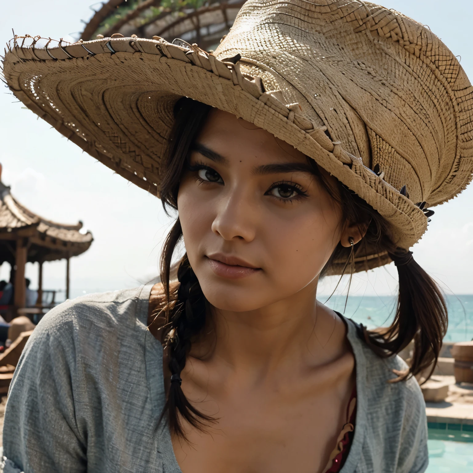 Tortuga con sombrero chino