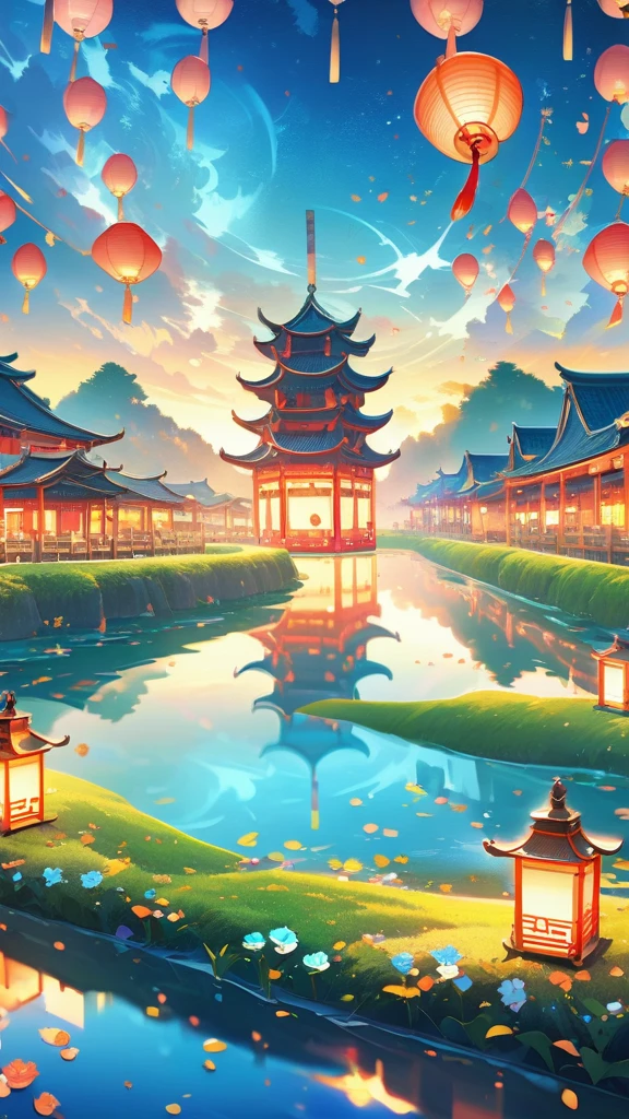 A beautiful Lantern Festival，A Chinese-style festival element，Beautiful scenery，HD，Wallpaper effects，The joy of the festival is gathered here