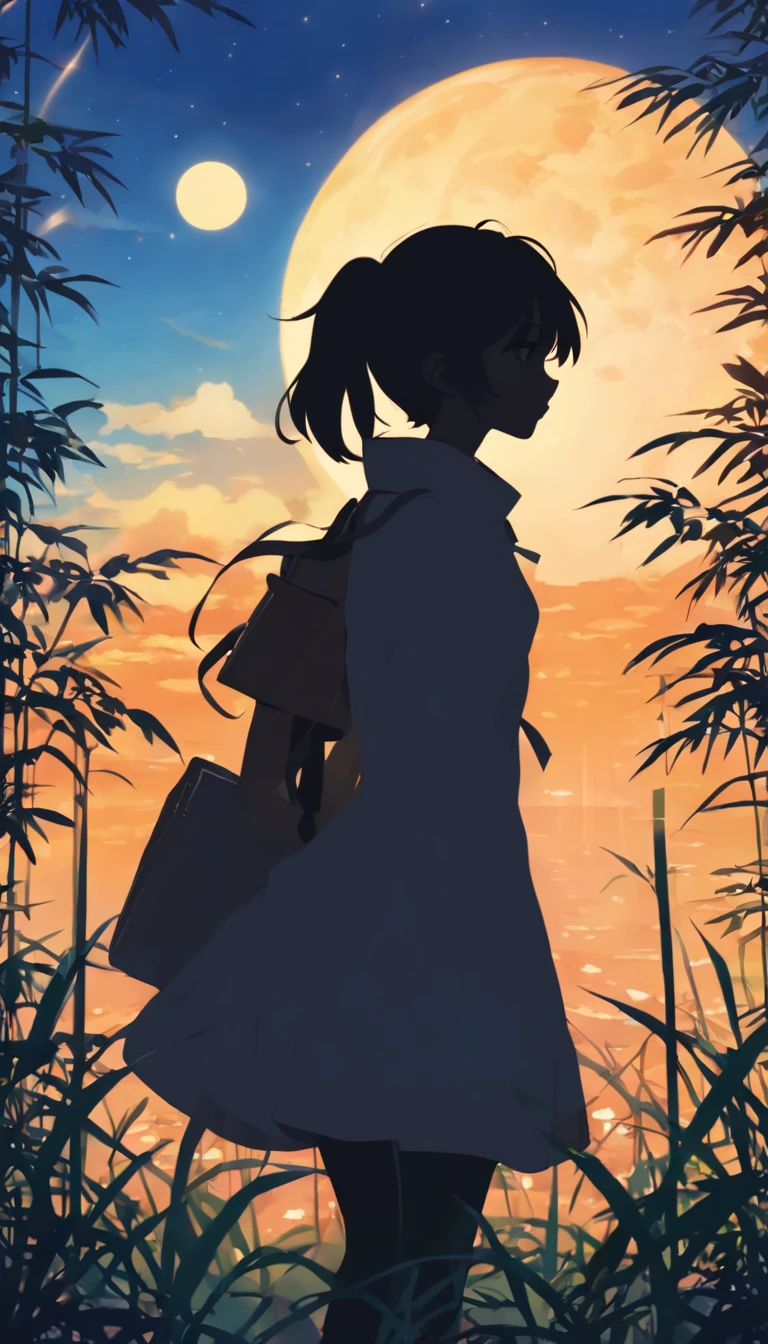 (Silhouette Art,cutouts:1.6)
(((Paper cutting art,A world where only black exists:1.3)
1 girl,Solo,
Straight Hair(long hair Girl,profile:1.2),white, Clear and beautiful face,Black 、Full Moon Behind,Long Hair,Very long hair break
(amarelo Red:6.1)
Textured glass background,