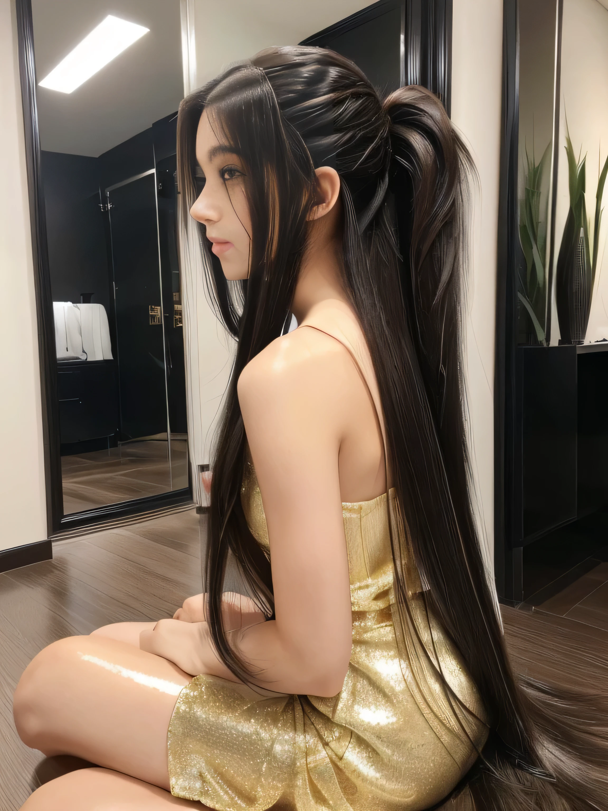 　(Upper Body Shot:1.1)　((highest quality)), ((masterpiece)), (Familiar), (Get used to it)　(Reaches up to the kneeVery long hair　highest quality　Highest detail　Reaches up to the knee、Very long hair that lasts forever:1.3　Flowing Hair　私ncredibly straight hair　Very shiny and thick hair　Abnormally long hair that lasts forever　Flowing Hair on both ends　long hair up to the knees:1.2　long hair up to the knees:1.2　Thick and shiny hair　Very free hair　Abnormally long hair!!!!!　Beautiful silky hair　　Beautiful and shiny hair　Beautiful and shiny hair　Beautiful silky hair　Hair that grows to the knees　Very very, Very long hair!!!!!　Very very, Very long hair!!!!!)　(highest quality　The best ultra-fine　Reaches up to the knee、Very long hair that lasts forever　Flowing Hair　Her hair is gently permed　Very shiny and thick hair　Abnormally long hair that lasts forever　Flowing Hair on both ends　long hair up to the knees:1.2　long hair up to the knees:1.2　Thick and shiny hair　Very free hair　Abnormally long hair!!!!!　Beautiful silky hair　Super long hair down to the knees　Beautiful and shiny hair　Beautiful and shiny hair　Beautiful silky hair　Hair that grows to the knees　Very very, Very long hair!!!!!　Very very, Very long hair!!!!!)　(She is the most beautiful 28-year-old hair model in Japan....)　Perfect Woman&#39;face　(She has a typical Japanese build and skin color..., Her skin is very high quality and ultra high definition.、very beautiful and glowing skin)　(She is photographed against a white wall:2.Standing in front of 0 in a random pose)　(Excessive breasts)　(Her face is long, Eyes and nose)（She achieved her sexy look with the help of a professional makeup artist.。...　Lipstick is natural red　The eyeliner is a beautiful black)　(her hair is black, light brown, blonde, Red-brown, Dark Green, or dark blue..)　(Surreal photos by professional photographers :1.2)　(She is wearing a beautiful blue silk camisole dress. :1.2)　((Her bangs are completely cut off.))　(She has a typical Japanese build and skin color　Her skin is very delicate and sensitive..、and、Such beautiful and radiant skin)　(Her face is long, Small eyes and nose.、Narrow-mouthed　and the most beautiful)　(Japanese Solo Photos&#39;The most beautiful 28 year old women)　　((Rich 1.4))　(Extremely detailed 8K)　(Ultra-fine skin texture 1.4)　(Actual, Vibrant:1.4), 　Sharp focus:1.2、Beautiful woman:1.4　Dynamic Lighting　(Genuine RAW photos taken by professional photographers)　very beautiful and glowing skin)　(Excessive breasts)　(Her face is long, Eyes and nose)　Lipstick is natural red　The eyeliner is a beautiful black)　(her hair is black, light brown, blonde, Red-brown, Dark Green, or dark blue..)　(Surreal photos by professional photographers :1.2)　