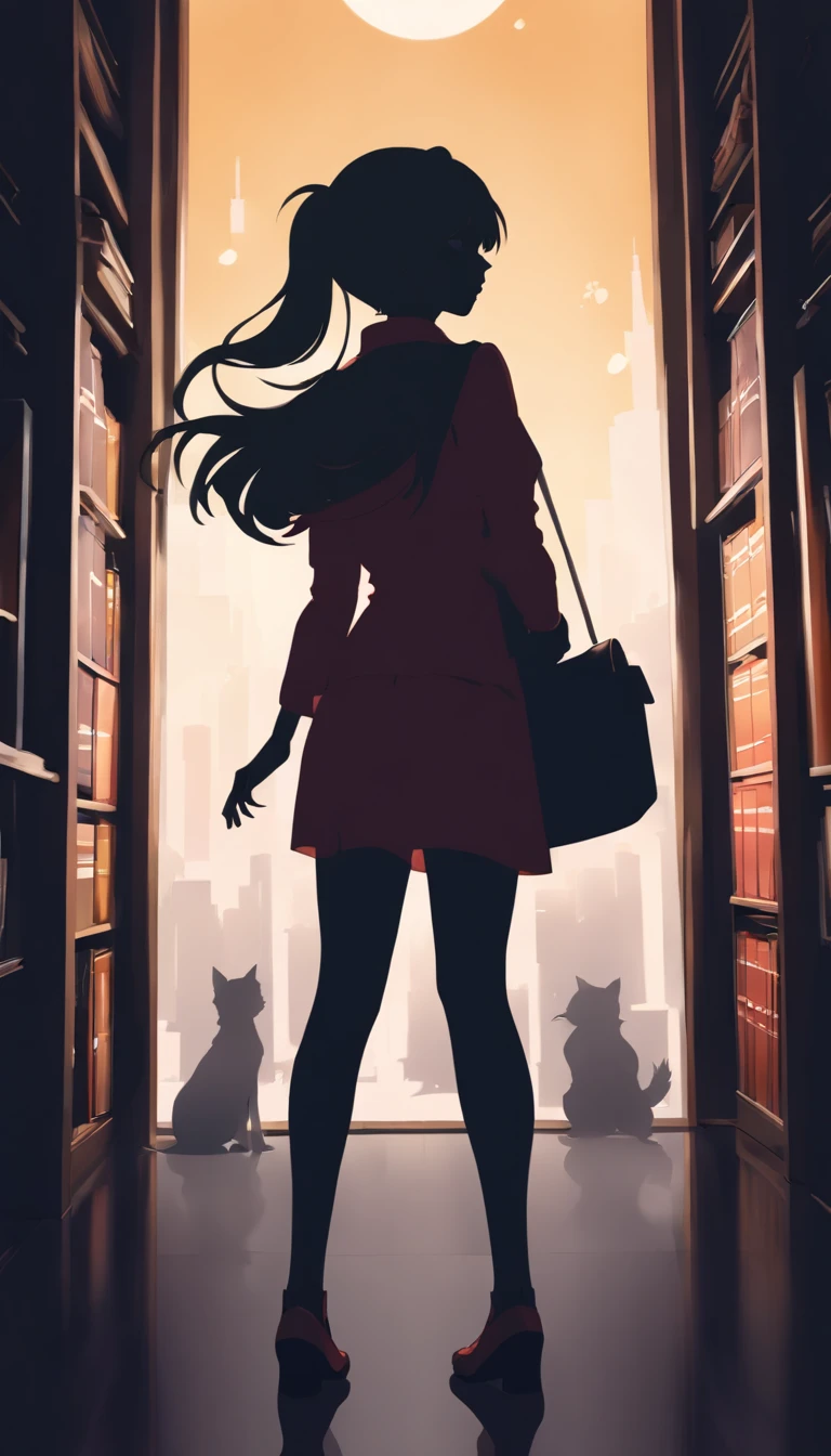 (Silhouette Art,cutouts:1.6)
(((Paper cutting art,A world where only black exists:1.3)

1 girl,Solo,
(Girl,profile:1.2),white, Clear and beautiful face,Black 、Full Moon Behind,Long Hair,Very long hair break
(amarelo　Red:6.1)
Textured glass background,book,library