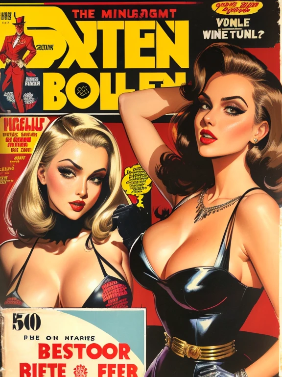 A magazine cover featuring a villain watching a man detain and torture a woman, Old retro pulp, Retro pulp art, Pulp Magazine, Old retro pulp noir comic cover, Vintage Pulp Art, Pulp Magazine cover art, 70's Vintage Comic Cover, 1 9 7 0 s Comic Book, Spies in the 1960s, 5 0 s pulp illustration, By Alton Tobey
