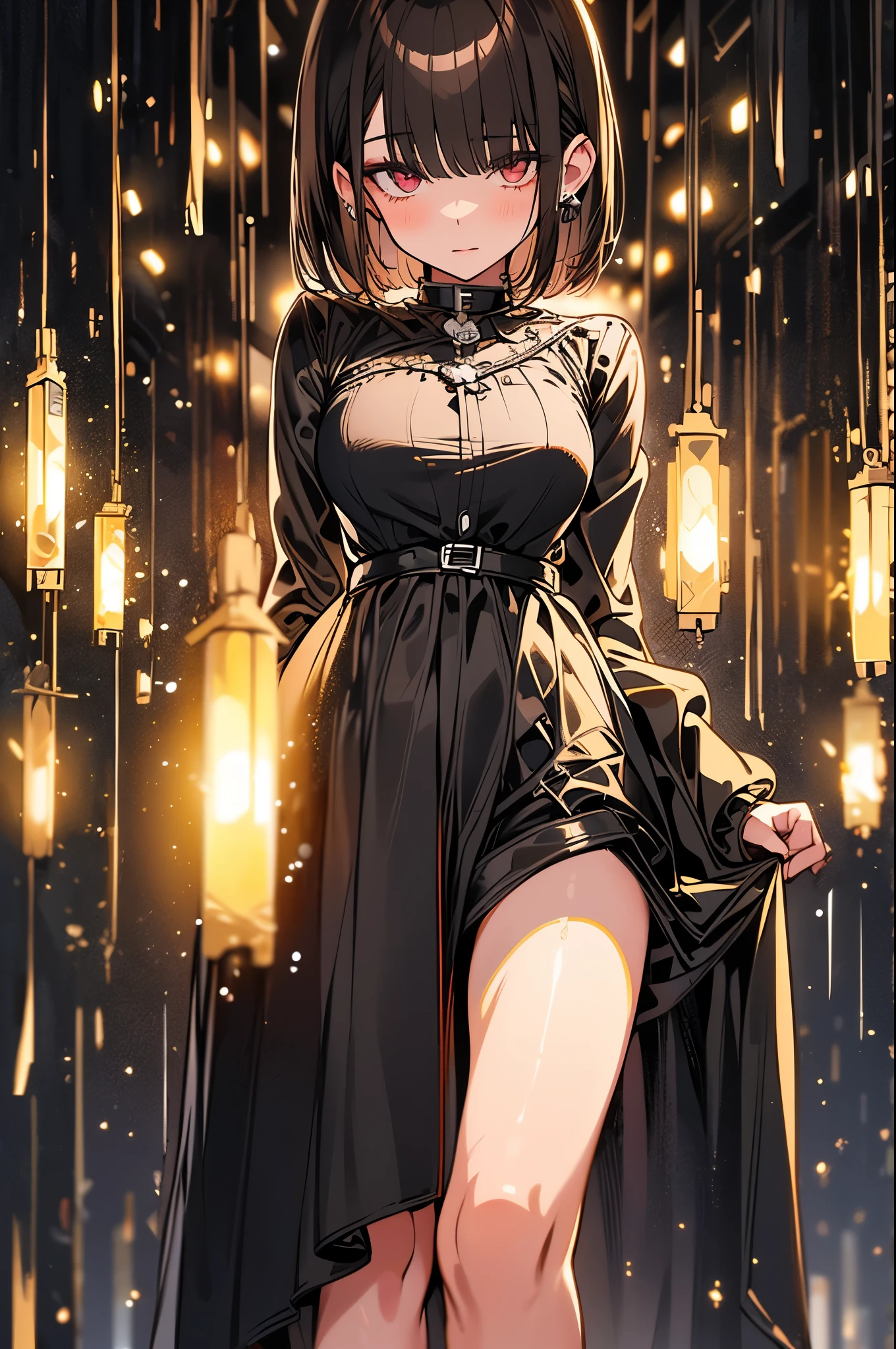 girl, full body, rain, night, fantasy, high detailed eye, high qulaity pupil, double eyelid, brown hair, short hair, high detailed real skin, high quality skin, sweaty skin, clear clothes, wide open clothes, see-through panty, professional lighting, real shadow, masterpiece,