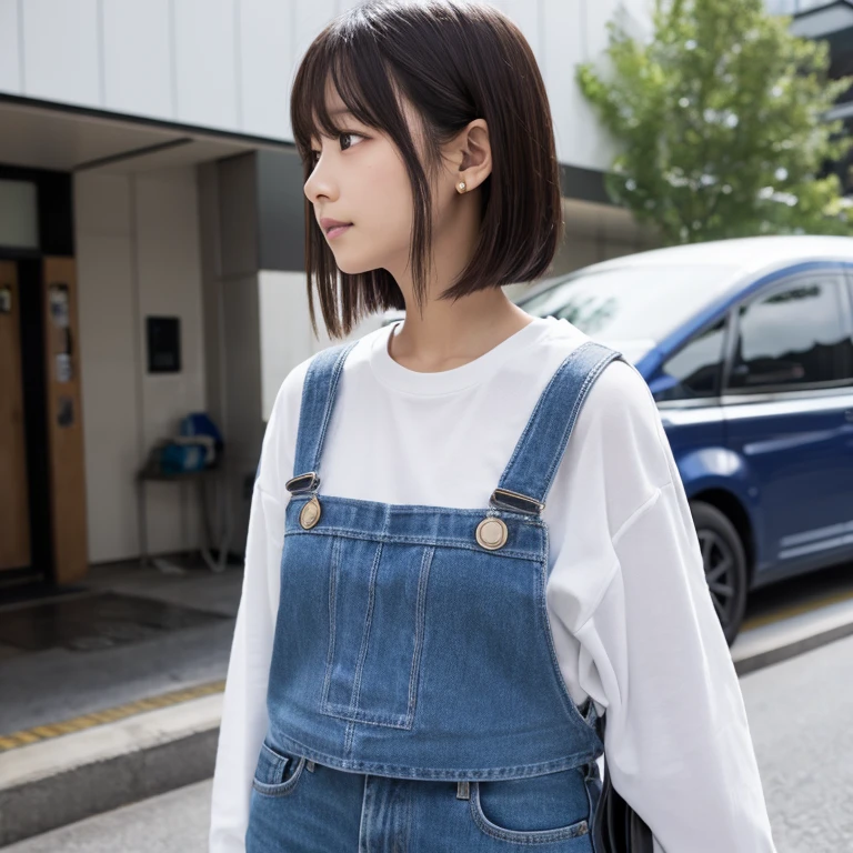 Front shot、It&#39;s very attractive to carry a backpack, (adorable baby dog), Enjoy a lovely spring outing surrounded by beautiful yellow flowers and natural scenery.. 1 girl,Cute face,smile,Off the shoulder、tight shorts,Knee socks、The illustrations are in high resolution with 4K resolution.., 12 year old girl with highly detailed facial features