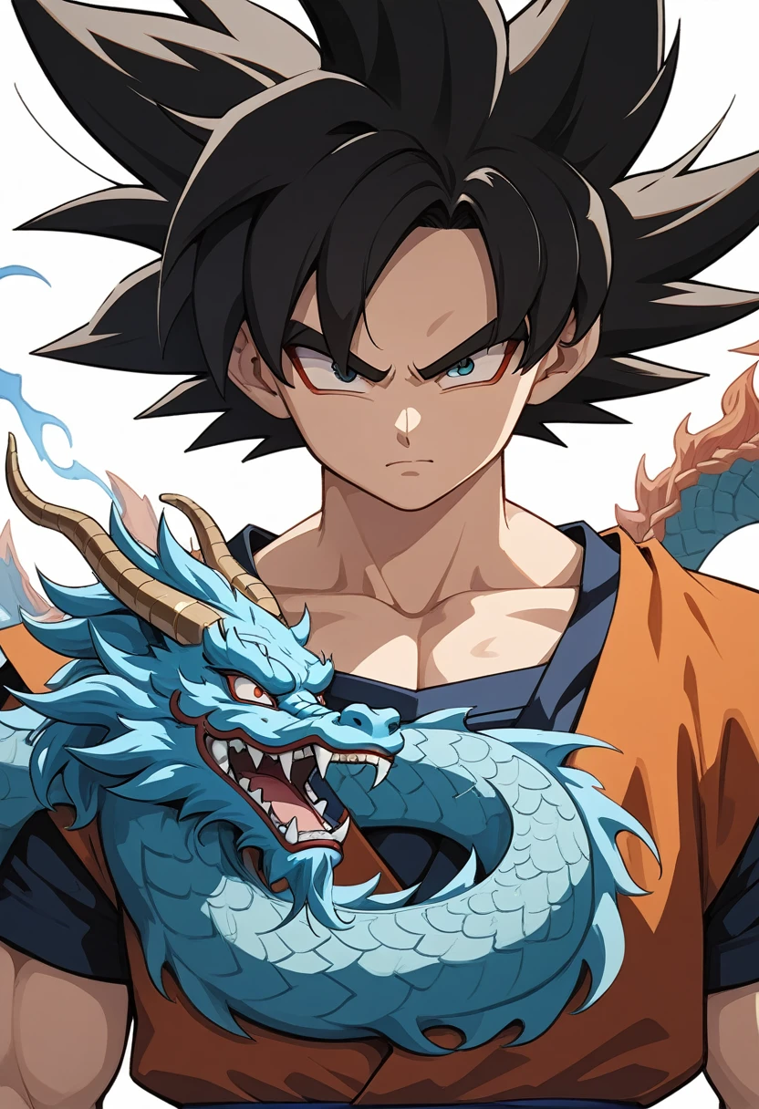 (Goku),masterpiece,Chinese dragon,Bust shot,feature,Genshin,Thunder Elemental,