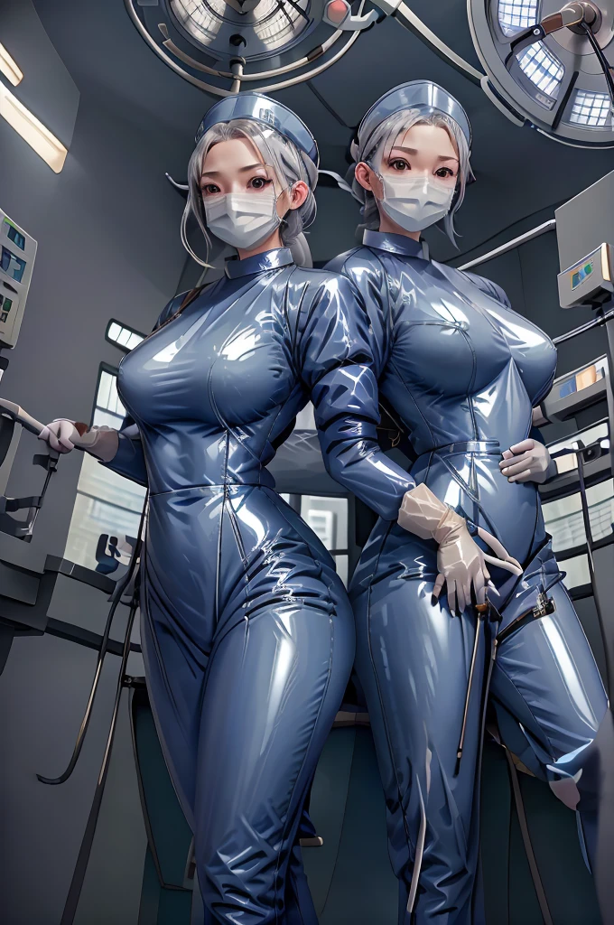 nurse uniform,hospital, latex nurse suit,nurses,busty,elbow gloves,labcoat,white hair woman,white eyes , gigantic ,medical instruments,asian nurse,two nurses,speculum,examination room,oversize ,big ass ,strap on, lay on table ,legs spreaded,giving birth,gyno chair , dentist,Milf,latex,grey uniform