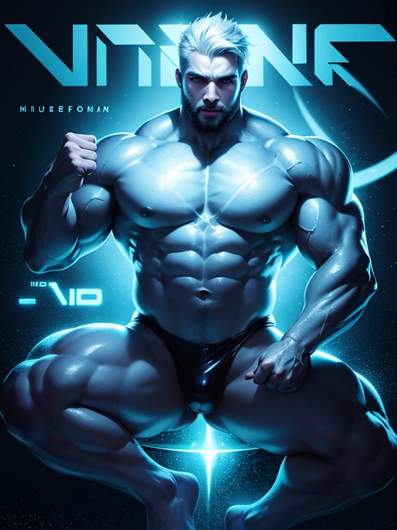 (mid_shot:1.3),(1 male:1.2),(muscle man:1.1),(frontal illumination:1.2),with a silver body and glitters with lights above,extreme iridescent reflection,in the style of vray tracing,vibrantmanga,shiny/ glossy,rococo pastel,fluid form,tinycore,fluid impressions,vray,machine aesthetics,yanjun cheng,silver,shiny eyes,fluidform.,the young warrior,male characteristics,