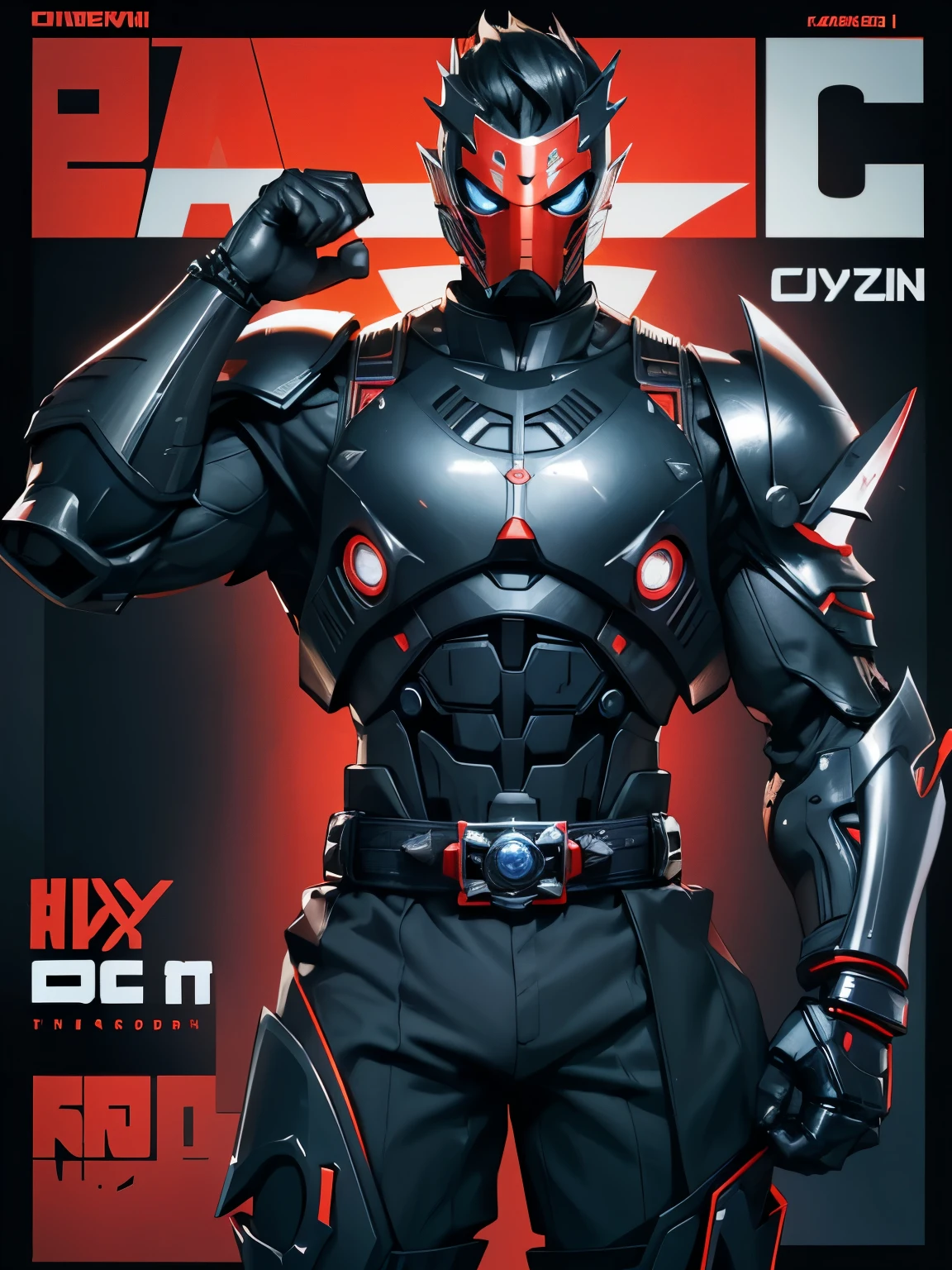 araffe dressed in a black suit holding a sword and a sword, cyborg samurai, cyber japan samurai armor, cyberpunk samurai, very beautiful cyberpunk samurai, full samurai armor godzilla , Textured skin, Super Detail, high details, High quality, Best Quality, hight resolution, 1080p, hard disk, Gorgeous beauty,(Kamen Rider),(mask off),(Female Riders),body suit,battle suits,Transformation Belt,Battle Mode,Metal,Transform into Kamen Rider,cyborgs
