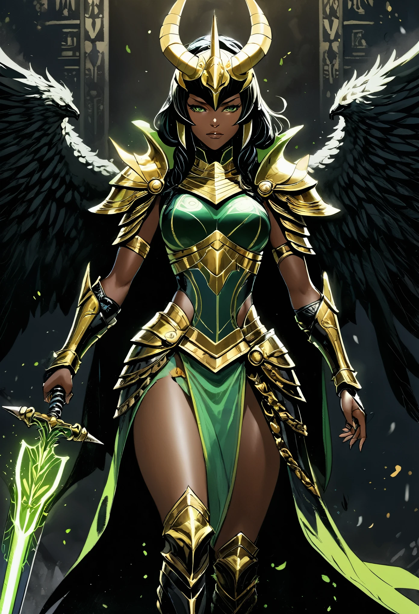 ((a black fairy with dreadlock hair wearing torn green alternate costume)), translucent, shy and seductive wings, full body, natural pose, art by Luis Royo, freedom, digital illustration, (sci-fi style), perfect anatomy, symmetrical face, well-formed eyes, beautiful face, goblin ears, well-defined hips, with a belt with several pockets, centered, approaching perfection, dynamic, highly detailed, watercolor painting, art station, concept art, soft and sharp focus, illustration, unique, award-winning, masterpiece, ((transparent clothing))