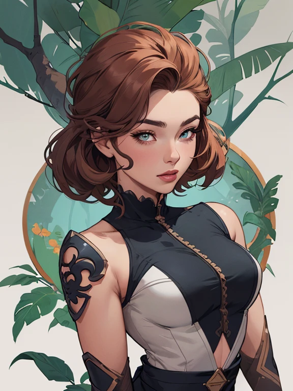 Female character in cartoon style Digital art style illustration Cartoon image of a woman .Ilustra??o estilo desenho animado, estilo de arte dos desenhos animados, Ella Purnel lestilo Cartoon style digital illustration artgerm style cartoon art style, digital illustration style, design de personagens altamente detalhado, arte digital detalhada coragem, Forest fan art, Design de personagens de retrato, beautiful digital illustration, retrato de alta qualidade, Arte em quadrinhos, mulher jovem cabelo com transas lindas . Beautiful lined eyes Medium large bust and wonderful sexy clothes. image expression of sexual desire from the waist to the illustration Ella Purnellstyle Cartoon style digital illustration artgerm style