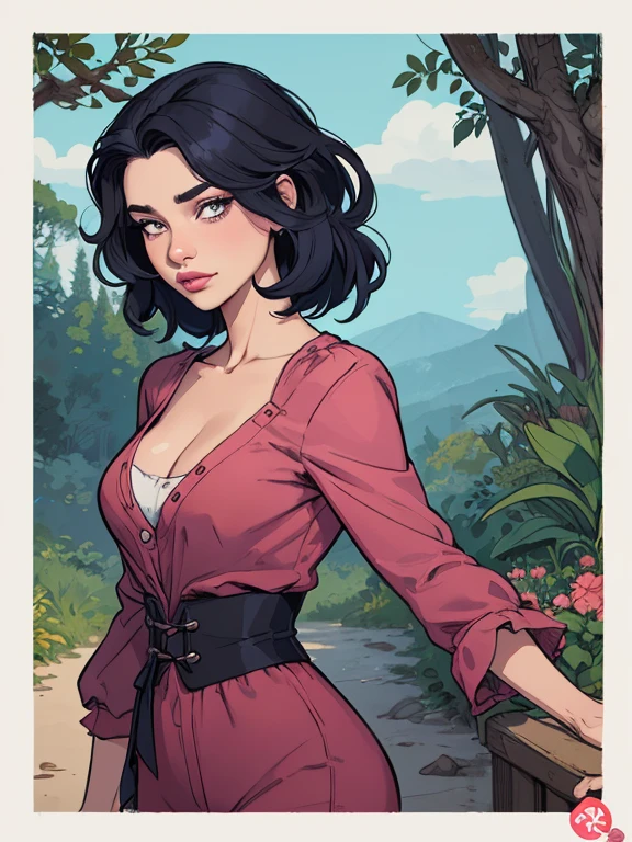 Characterstyle Cartoon style digital illustration female GTA style in cartoon style Digital art style illustration Cartoon image of a woman .Ilustra??o estilo desenho animado, estilo de arte dos desenhos animados, Ella Purnel lestilo Cartoon style digital illustration artgerm style cartoon art style, digital illustration style, design de personagens altamente detalhado, arte digital detalhada coragem, Forest fan art, Design de personagens de retrato, beautiful digital illustration, retrato de alta qualidade, Arte em quadrinhos, mulher jovem cabelo com transas lindas . Beautiful lined eyes Medium large bust and wonderful sexy clothes. image expression of sexual desire from the waist to the illustration Ella Purnellstyle Cartoon style digital illustration artgermstyle style Cartoon style digital illustration GTA style