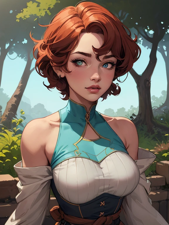 Female character in cartoon style Digital art style illustration Cartoon image of a woman .Ilustra??o estilo desenho animado, estilo de arte dos desenhos animados, Ella Purnel lestilo Cartoon style digital illustration artgerm style cartoon art style, digital illustration style, design de personagens altamente detalhado, arte digital detalhada coragem, Forest fan art, Design de personagens de retrato, beautiful digital illustration, retrato de alta qualidade, Arte em quadrinhos, mulher jovem cabelo com transas lindas . Beautiful lined eyes Medium large bust and wonderful sexy clothes. image expression of sexual desire from the waist to the illustration Ella Purnellstyle Cartoon style digital illustration artgerm style