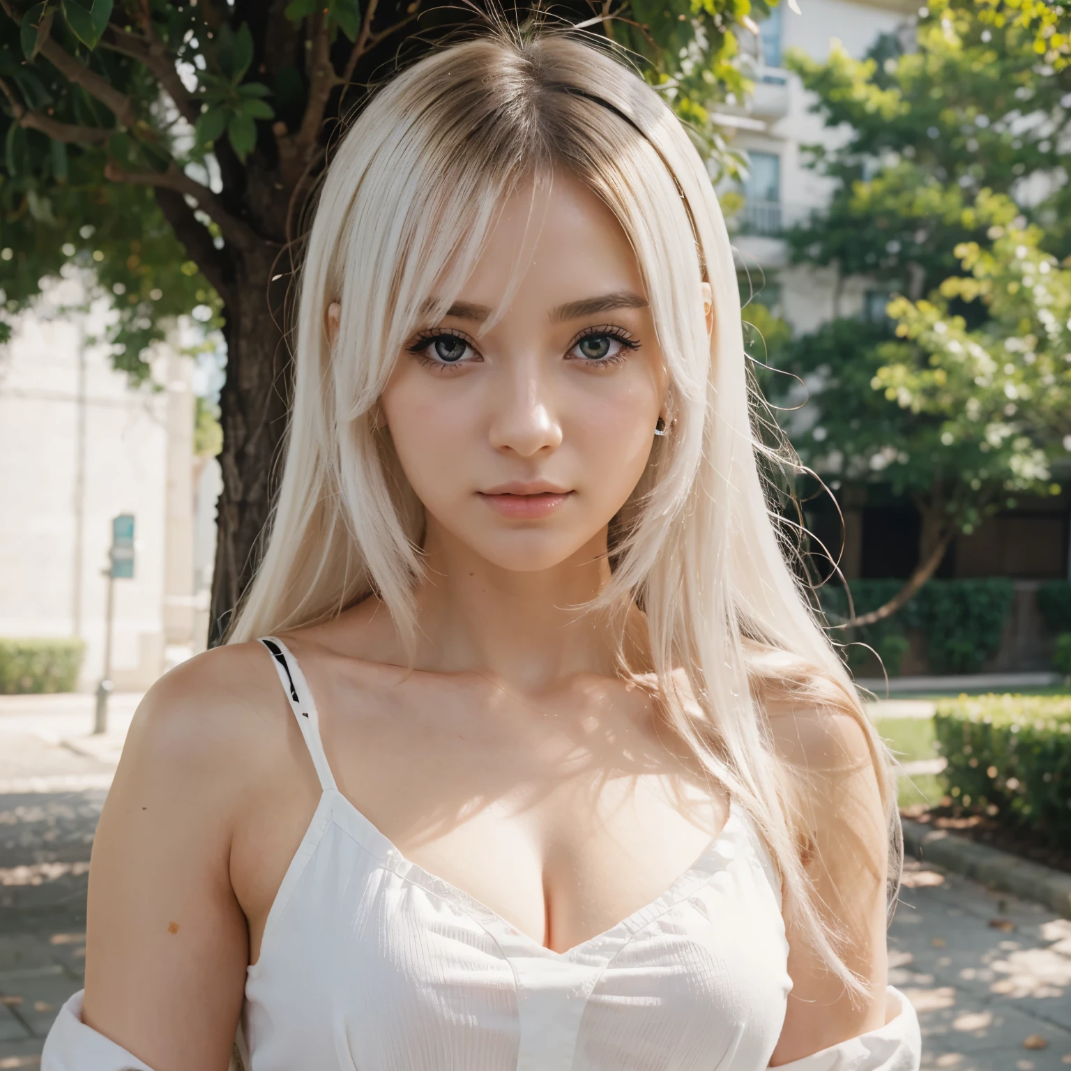 Beautiful and white female anime character