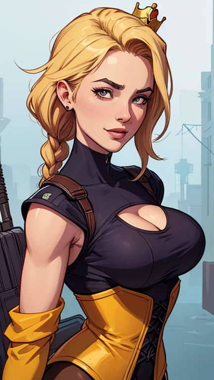 loiro, French braid in hair, cabelo caindo, sci-fi, metal brilhante, robot, half robot, seios grandes, seios enormes, seios enormes, guerreiro, guerreiro queen, , sorriso, Feroz sorriso, Feroz, Ouro, Ouroen, bright Ouro, futurista, ciberpunk, ciberpunk police, ciberpunk police officer, uniforme policial, Seios cobertos, fechar-se, jaqueta, digital illustration night, design de personagens altamente detalhado, arte digital detalhada fofa, City fan art, design de personagem retrato, beautiful digital illustration, retrato de alta qualidade, arte em quadrinhos, retrato do design do personagem, Busty without clothes and medium breasts female character two girlfriends Beautiful character pose in dynamic pose two women together Yvonne Strahovski on the left and together with Jennifer Connelly on the right with a symmetrical body with a corset and beautiful breasts, corpo bem definido, delicado e sensual, estilo de desenho animado, digital illustration with each other artgerm style Angelica - Fate/Kaleid Liner Prisma Illya cartoon style digital illustration colorful background diverse attractive woman sesy beautiful female symmetrical breasts beautiful breasts in cartoon style digital illustration art, melhor qualidade,Cartoon style digital illustration style Jill Valentin resident Evil (papel de parede extremamente detalhado da unidade CG 8k), (melhor qualidade), (best illustration), (melhor sombra), absurdos, Realistic lighting, (abismo), lindo brilho detalhado, arte de , Cartoon style digital illustration artgermstyle Cartoon style digital illustration GTA an image of cartoon style Cartoon style digital illustration GTA style Animated image of a woman in a uumstyle Cartoon style digital illustration GTA style cartoon drawing of a woman with a crown on her head, drawn in the style of artegerm, even model | artegerm, arte detalhada, Ross Draws 1. 0, style , Retrato de RossDraws, and rossdraws, in style of artegerm, extremely detailed , rtrato de princesa, s