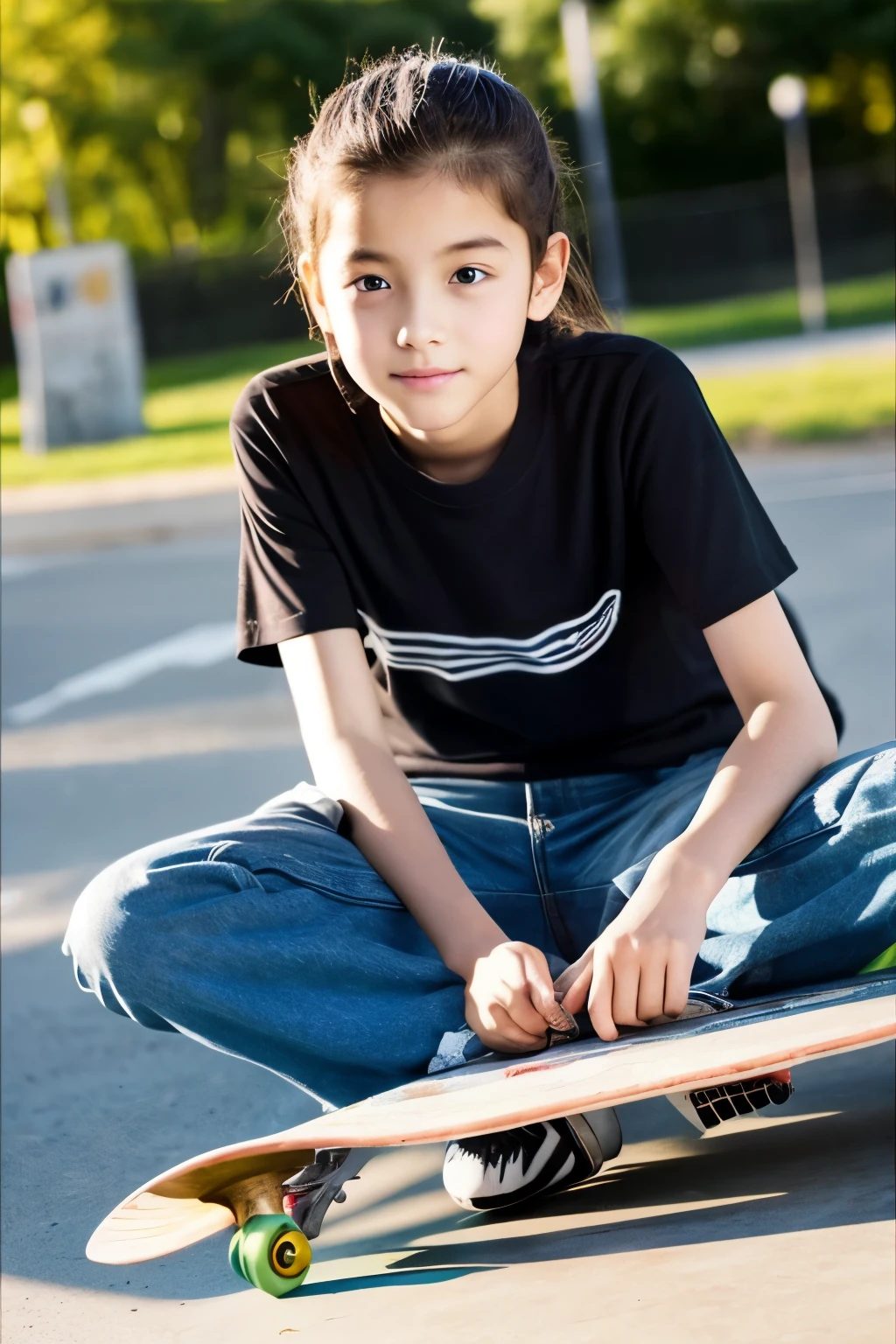 、Skateboarding、Women、Beautiful eyes、