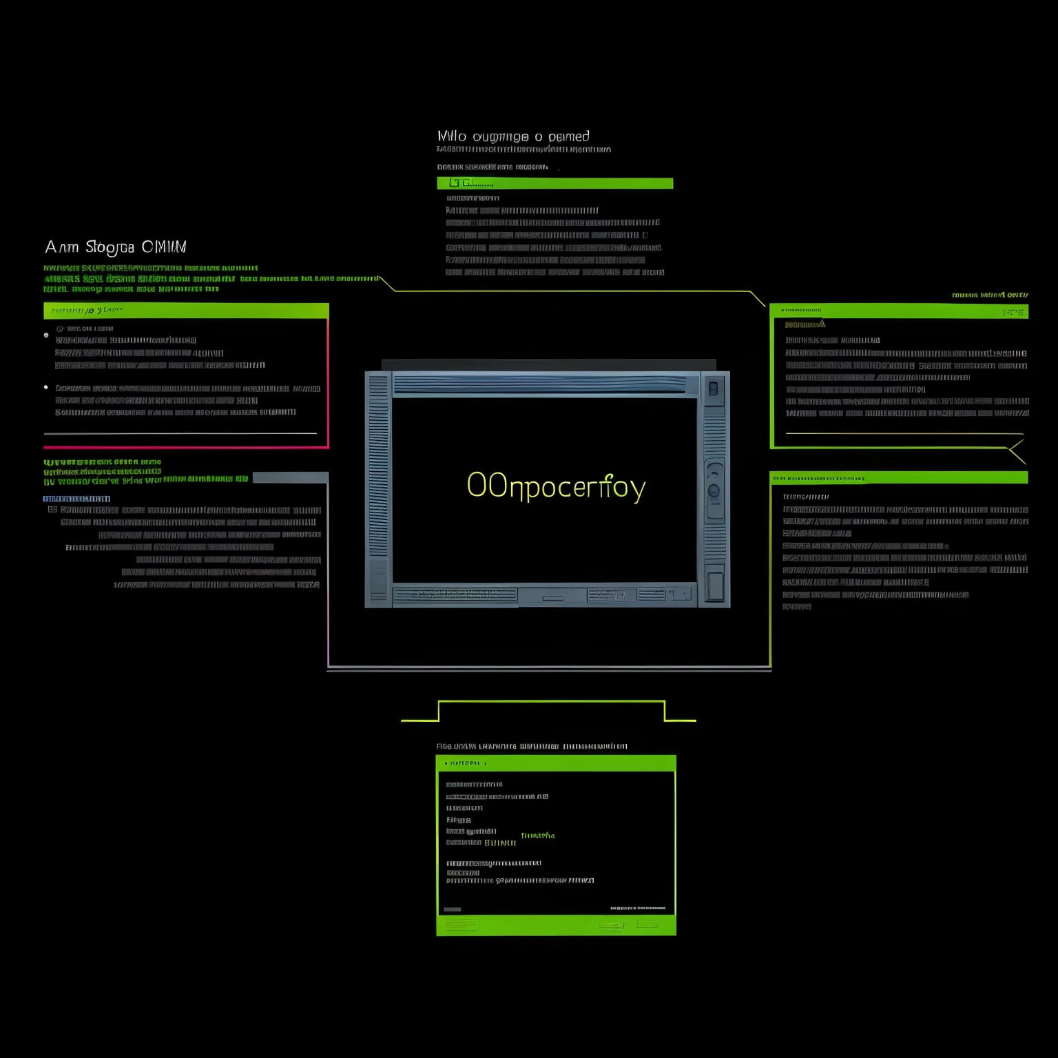 The Evolution of Operating Systems: A visual narrative in meticulous detail, captured in a fotorrealista and hiper realista style. Witness the transformation of ancient systems, represented by a series of realistic grey-toned icons, arranged in aMontessori-inspired grid formation.
The opening scene displays the rudimentary DOS (Disk Operating System) interface, accompanied by a blinkingcursorgladly announcing "Ready". The ambiguous command-line prompts demand concentration,as if inviting us to delve deep into the innards of computing.
Surrounding the DOS system, the backdrop is set against a predominantly grey fundo neut