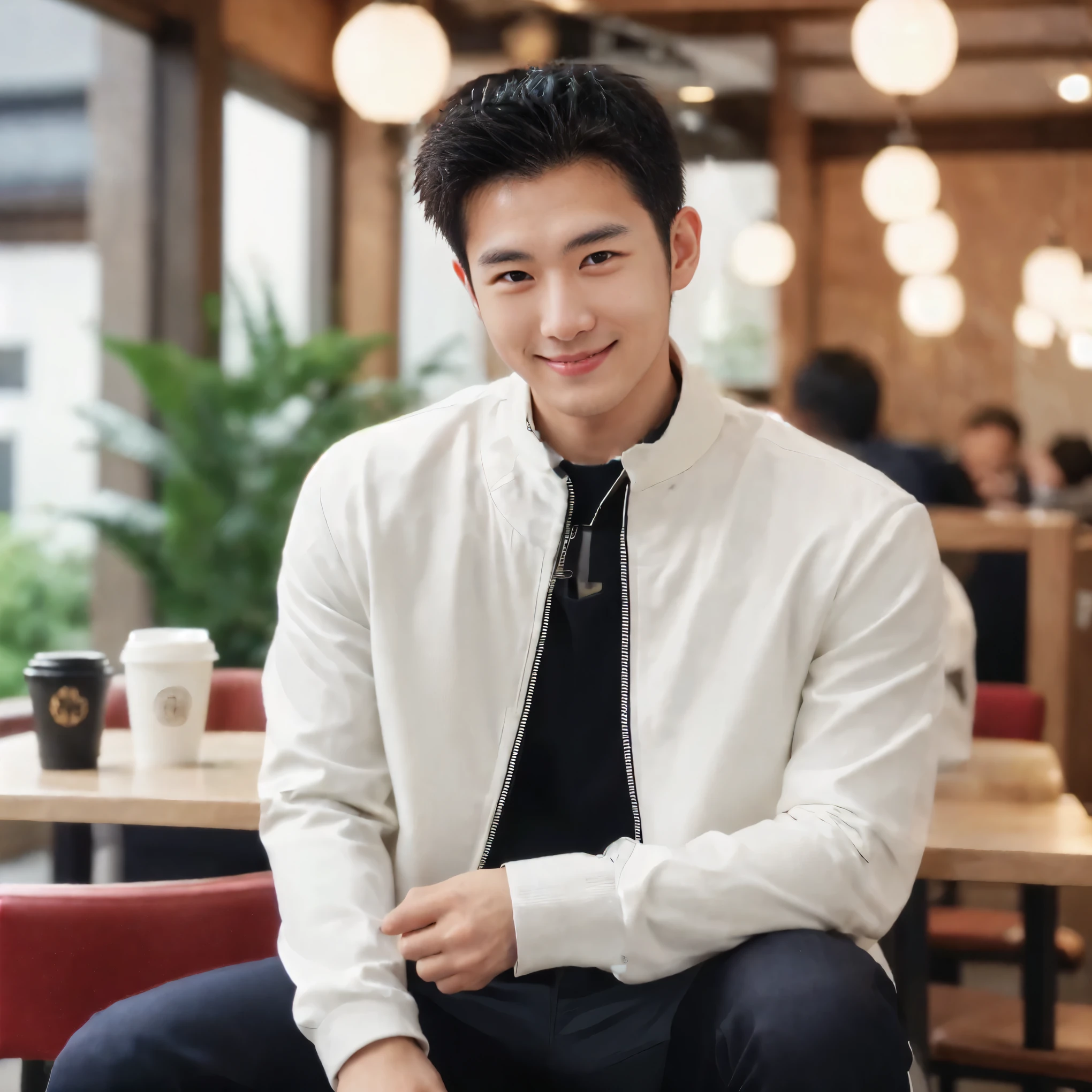 The 28-year-old refreshing and handsome employee has a smile on his face(real photos)(Natural light on face)、(Super handsome guy in S-class suit)、Japanese 28-year-old man、 merchant、suit、striped suit、Office floor-to-ceiling windows、 S class young handsome man standing in suit、(High-detail photos from CG Unity 8K)、(top quality)、Super detailed、(masterpiece)、 Ultra high quality、(masterpiece)、Ultra high quality、very beautiful hair、Bright photos、As handsome as a model、As handsome as an idol、luxury watches.
