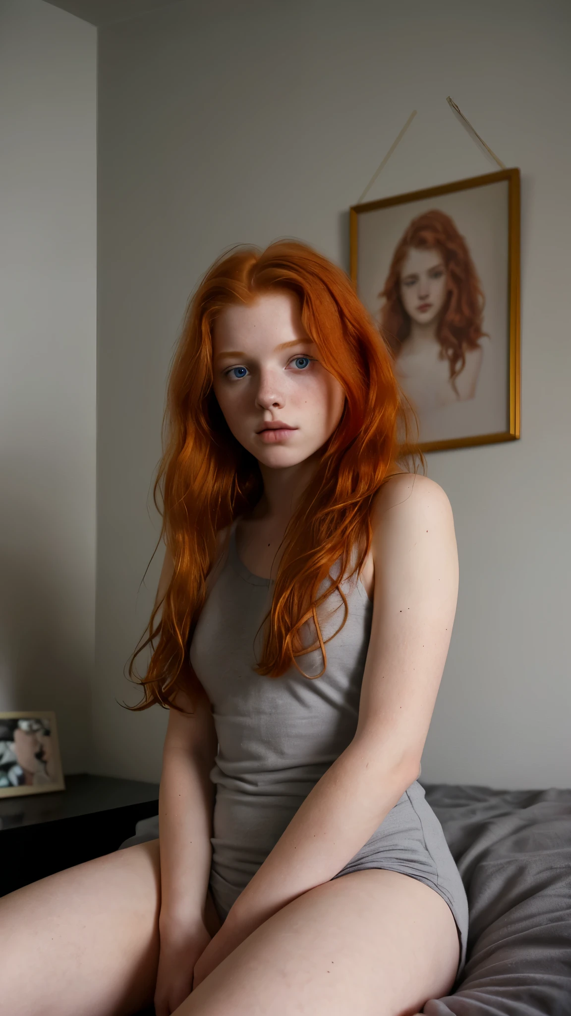 12 year old dutch ginger girl at school suddenly grows bigger breasts, biggest breasts in the world, shocked, clothing bursting, nipples showing, innocent