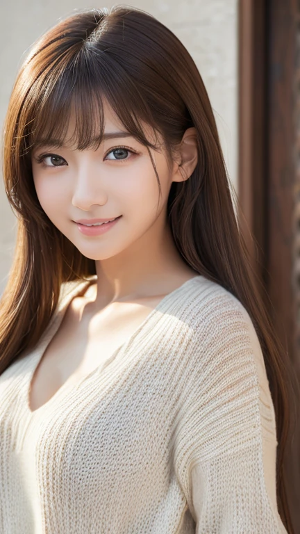 (masterpiece:1.3), (8K, Photoreal, Raw photo, best image quality: 1.4), Japanese high school girl、Similar twins、2 girls、(random hairstyle:1.2)、:1.2、super ail face、eye for details、double eyelid、chest to chest、sharp focus:1.2、Beautiful woman:1.4、light brown hair、highest quality、masterpiece、Super high resolution、(Photoreal:1.4)、Highly detailed and professionally lit smiles、loose and light knitwear,