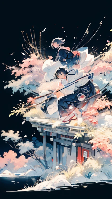 Anime Style,highest quality, masterpiece,Black Hair, iris,Simple Background,One Man, Fluid movement,Japanese style,Goemon
