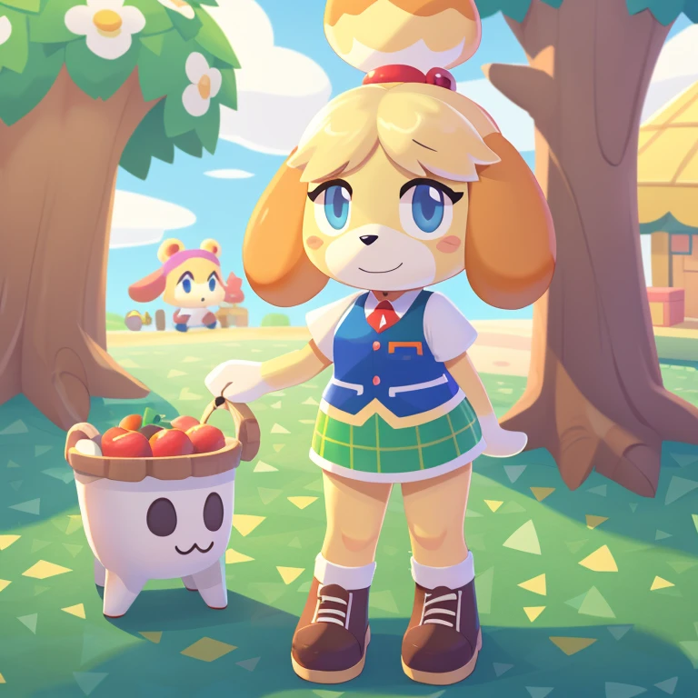 score_9, score_8_up, score_7_up, high-res, 2d, Animal Crossing (style), Isabelle (animal crossing), cute, adorable